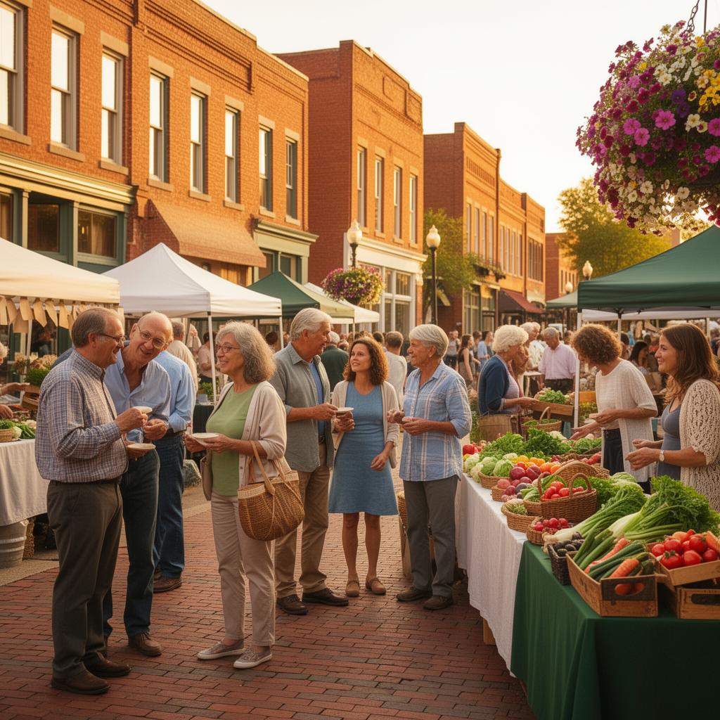 Lancaster County community gathering at a local farmers market