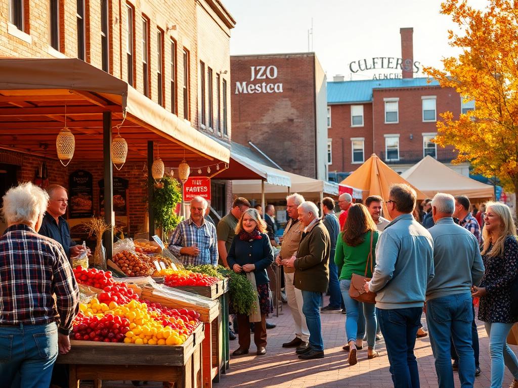 Lancaster County community gathering at a local farmers market